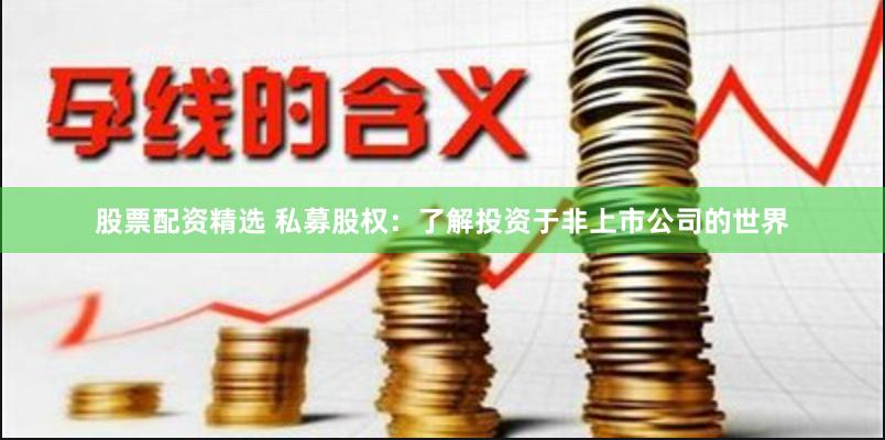 股票配资精选 私募股权：了解投资于非上市公司的世界