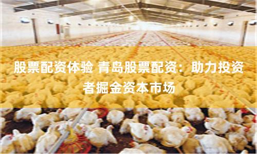 股票配资体验 青岛股票配资：助力投资者掘金资本市场